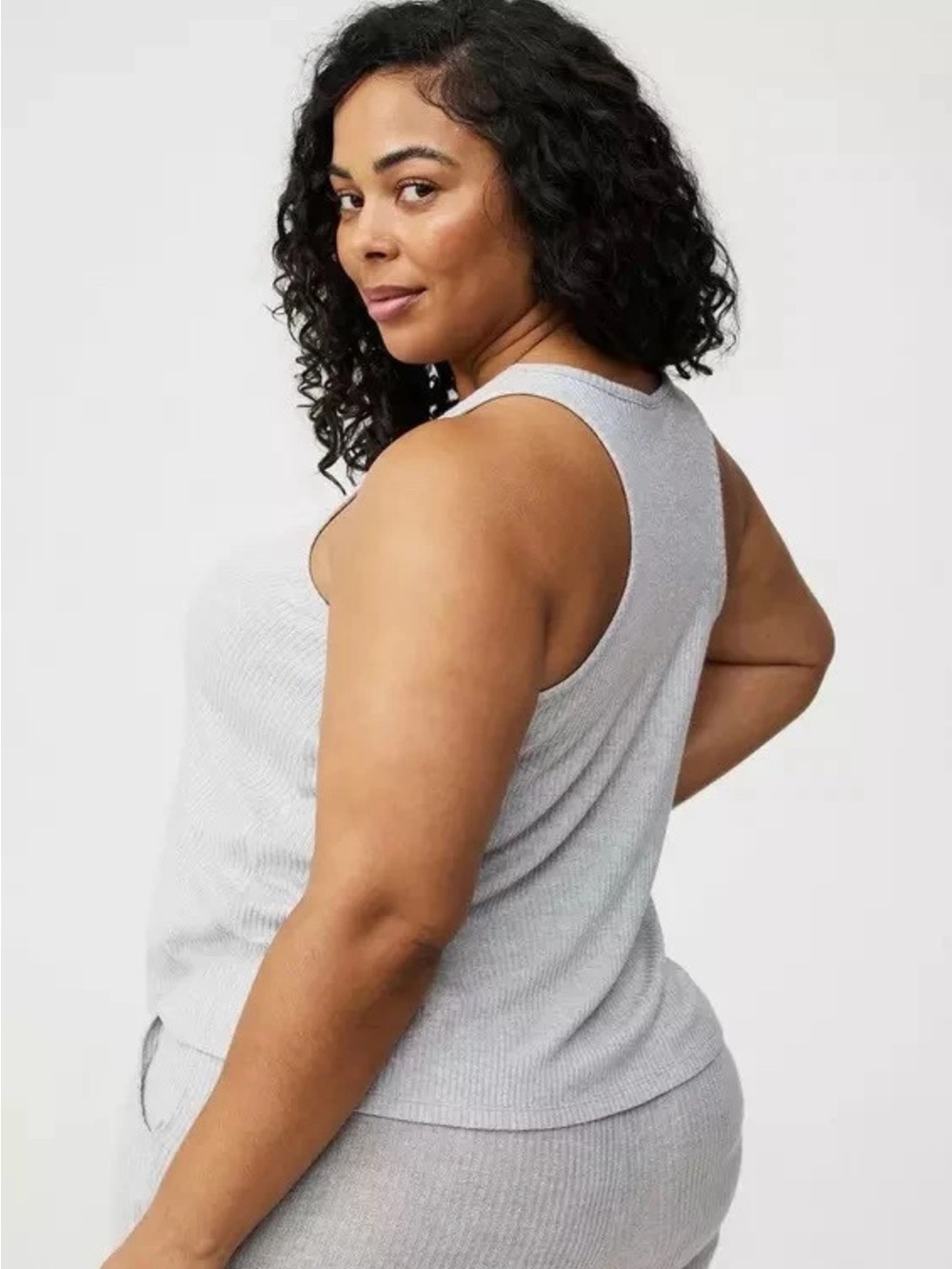 Torrid Shimmer Rib Racerback Lounge Tank - Picture 5 of 6